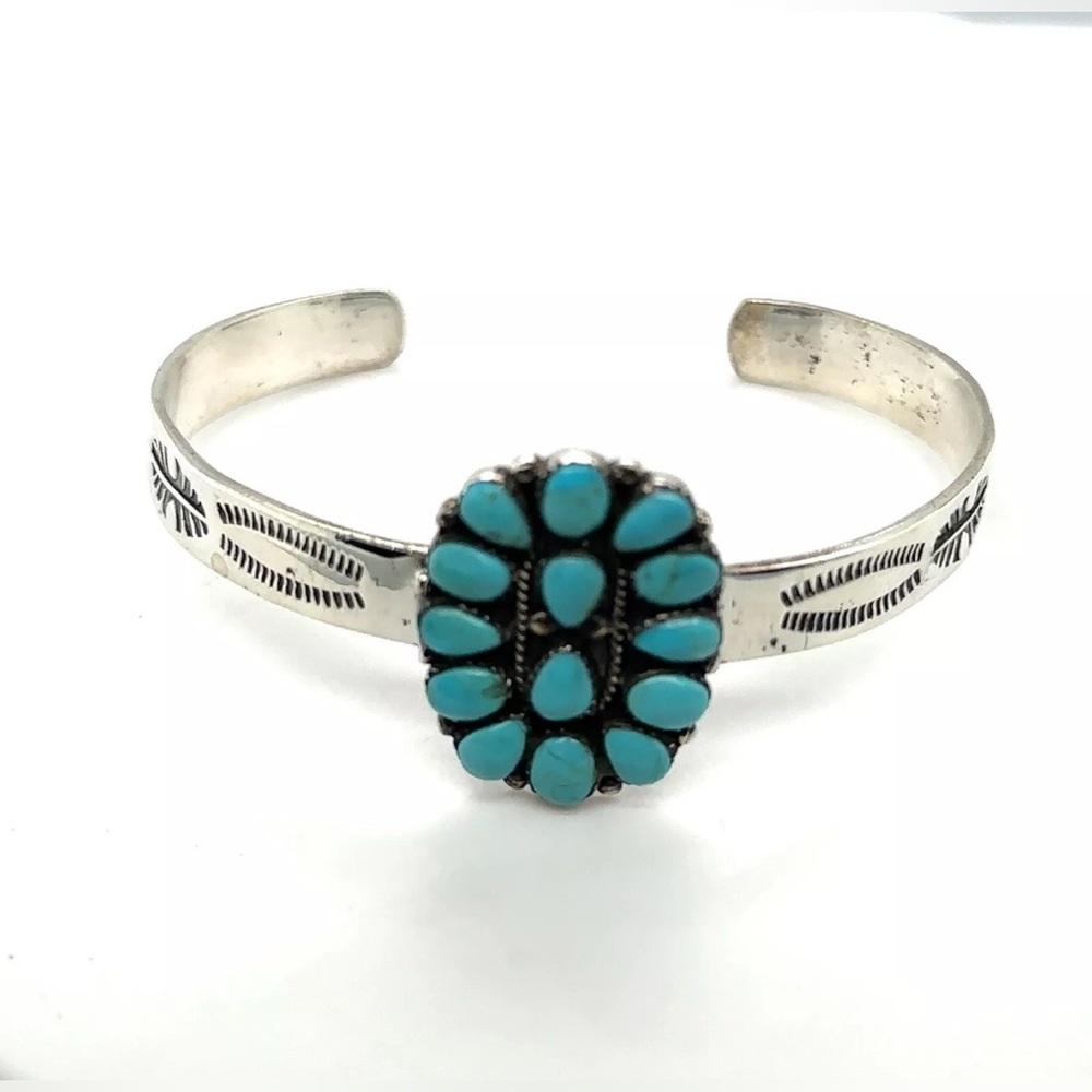Vintage Navajo Sterling Silver Turquoise Bracelet